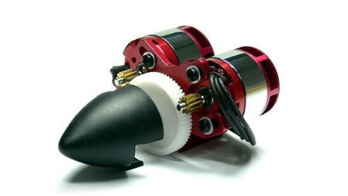 RC Airplane Model Double 4900KV R/C Brushless Motor + Metal Gear Box 