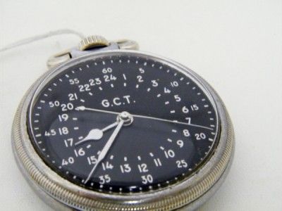   Pocket Watch 16 size 4992b hacking black dial Lots of pictures  