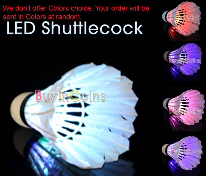 Dark Night LED Badminton Shuttlecock Birdies Lighting  
