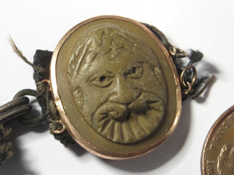 ANTIQUE GOLD LAVA CAMEO PANEL BRACELET NECKLACE PROJECT  