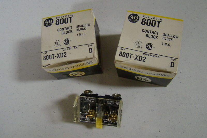 Allen Bradley 800T XD2 Contact Block Qty of 2   NIB  