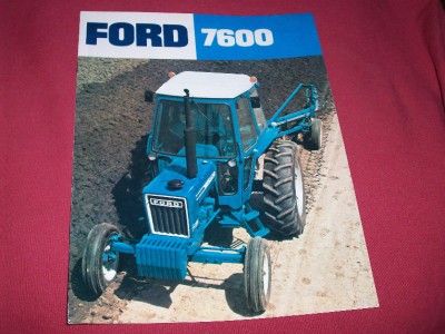 Ford 7600 Tractor Brochure Nice Fremont Ohio  