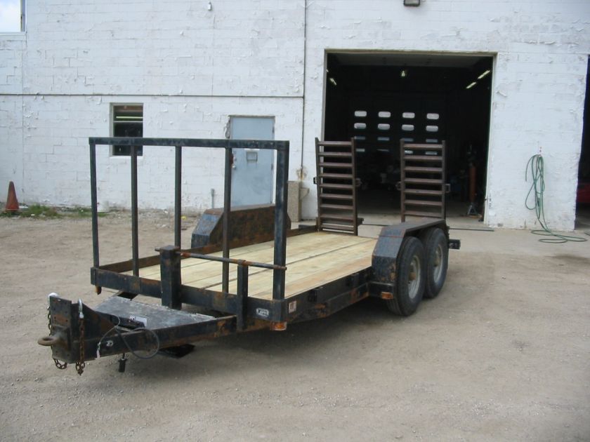 7332 International USED 1992 Trailer 14 Long Flatbed New Treated Wood 