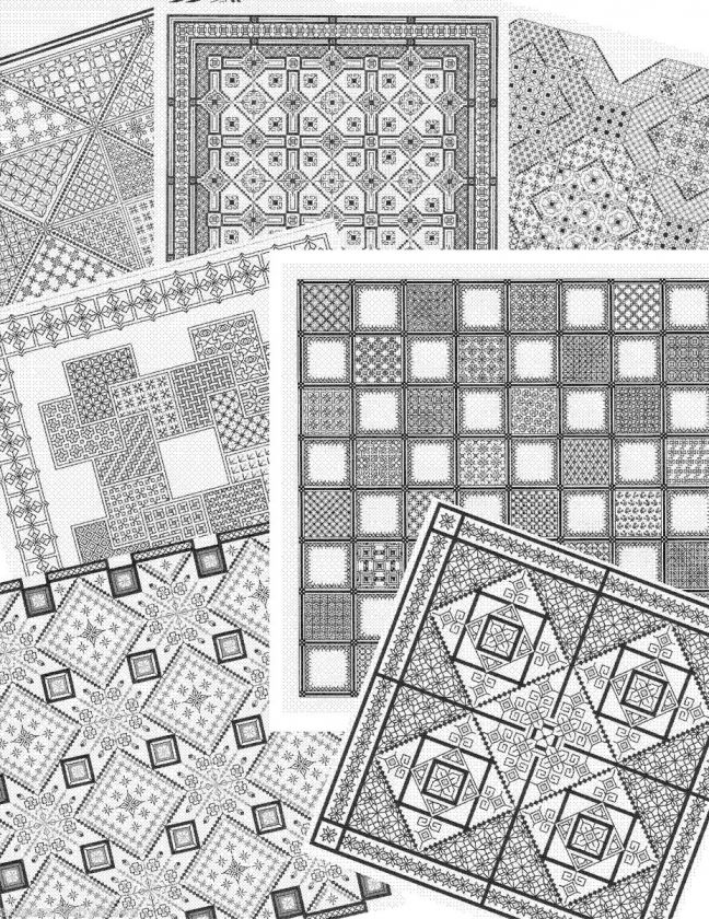 Blackwork Embroidery Cross Stitch Patterns Backstitch 30 to choose 