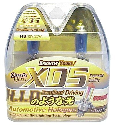 XD5 5800K H9 Xenon/Krypton Quartz Whitest Bulbs 65W NEW  