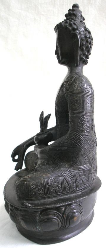 ESTATE STATUE BUDDHA BRONZE MEDICINE BUDDHA LARGE  