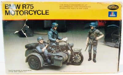 Testors Italaerei Model Kit BMW R75 Motorcycle 1979 Scale 135 German 