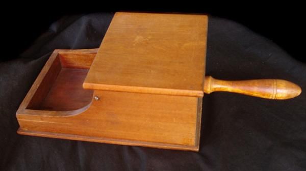 VINTAGE BALLOT BOX WITH MARBLES  