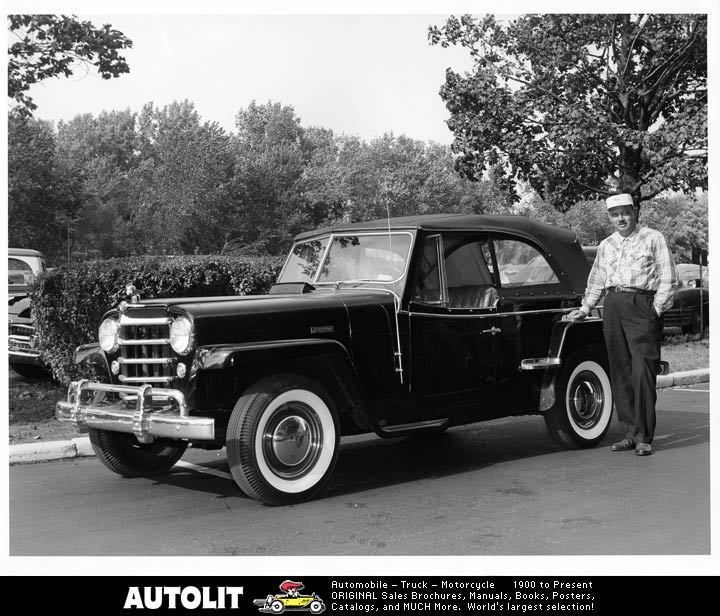 1950 Willys Overland Jeepster Convertible Factory Photo  