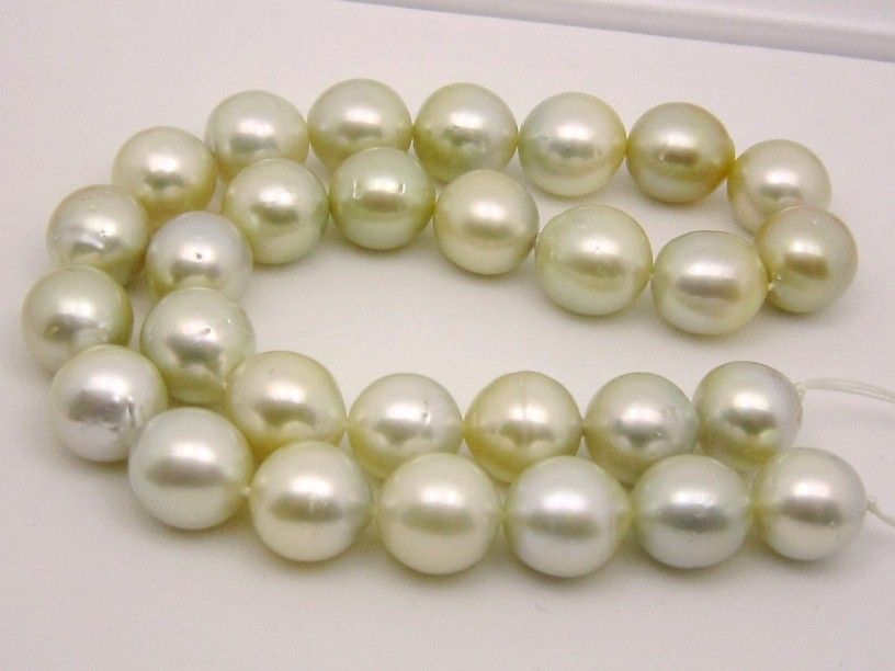 12.2 14mm NATURAL COLOR South Sea Cultured Pearl Strand  