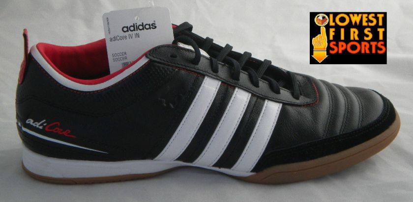 Adidas Adicore IV IN Indoor Soccer Futsal Shoes Black White Red U41692 