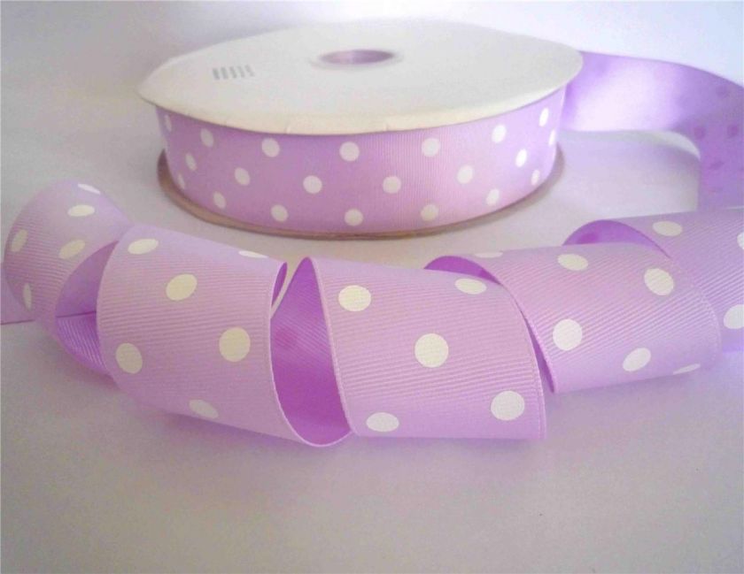 38mm polka dots Grosgrain RIBBON 5 yards U Pick  