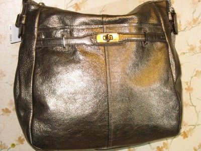 COACH 18211 CHELSEA METALLIC ASHLYN HOBO GUNMETAL RETAIL $328 NEW 