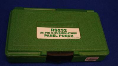 Greenlee RS232 25 Pin D Subminiature Panel Punch  