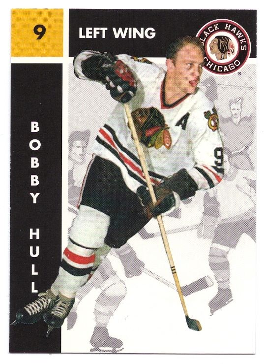 1995 96 BLACK HAWKS BOBBY HULL PARKHURST RETRO CARD  