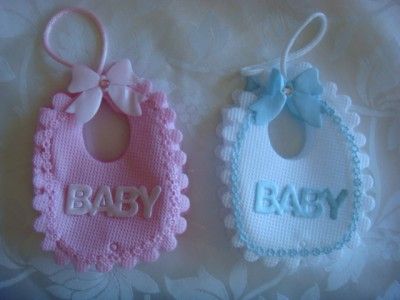 12 BABY bib bow party bag baby shower party decoration  