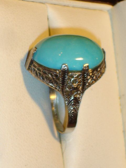 8mm 7 5ct natural turquoise 3 weight 2 8 gr fully hallmarked for 10k 4 