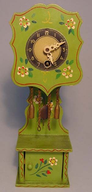 STUNNING MINIATURE GRANDFATHER CLOCK c. 1940  