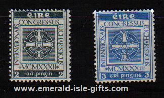 Ireland 1932 Eucharistic Congress Set Of 2 Mnh SC 85/6  