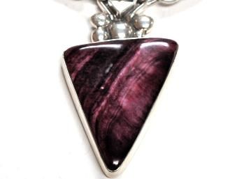 Orville Tsinnie Purple Spiny Oyster Shell Necklace WOW  