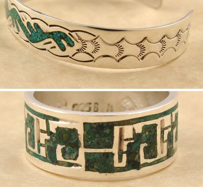 Sterling Ring & Native American Cuff Bracelet Turquoise  