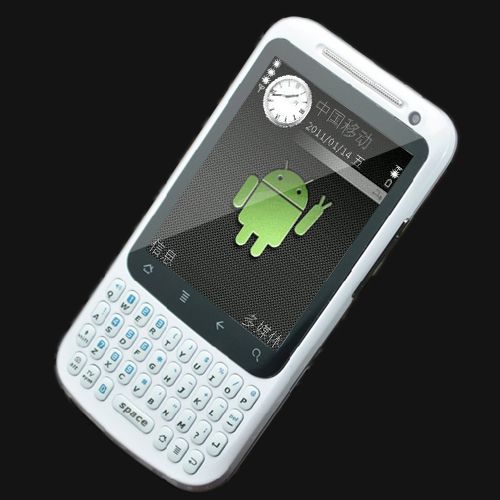   TV/WIFI Qwerty Keyboard Touch Screen Smart Cell Phone H200 White