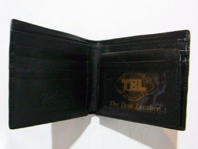 CROCODILE CAIMAN HORNBACK LEATHER BLACK MENS WALLET  