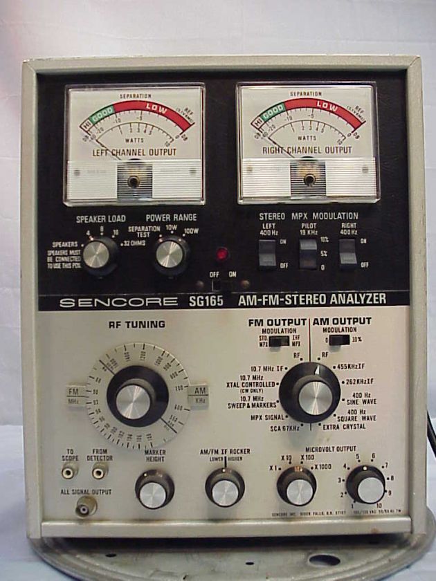 Sencore SG165 AM FM Stereo Analyzer With Accessories  