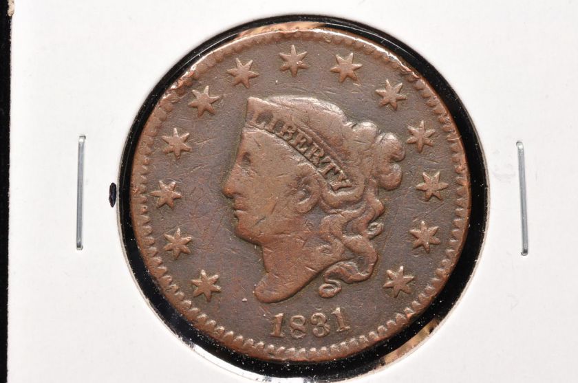 1831 MATRON HEAD LARGE CENT1c VF  