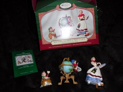 Hallmark Ornaments NIB Globus Mrs Claus Lettera 2001  