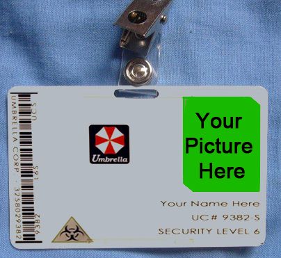 Resident Evil Umbrella Corp Corporation ID Card Cosplay  