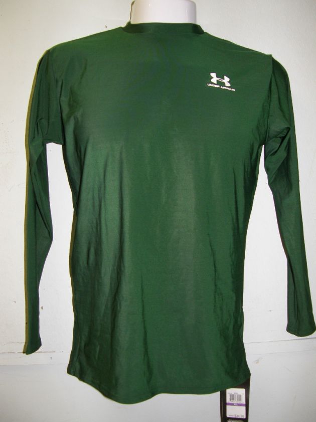 Under Armour Adult Long Sleeve Compression Shirt, 0032, Dark Green 