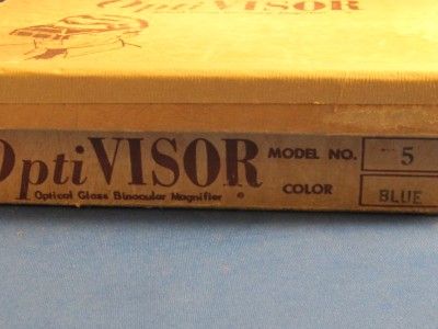Vintage Donegan OptiVISOR Model 5 Optical Glass Binocular Magnifier 