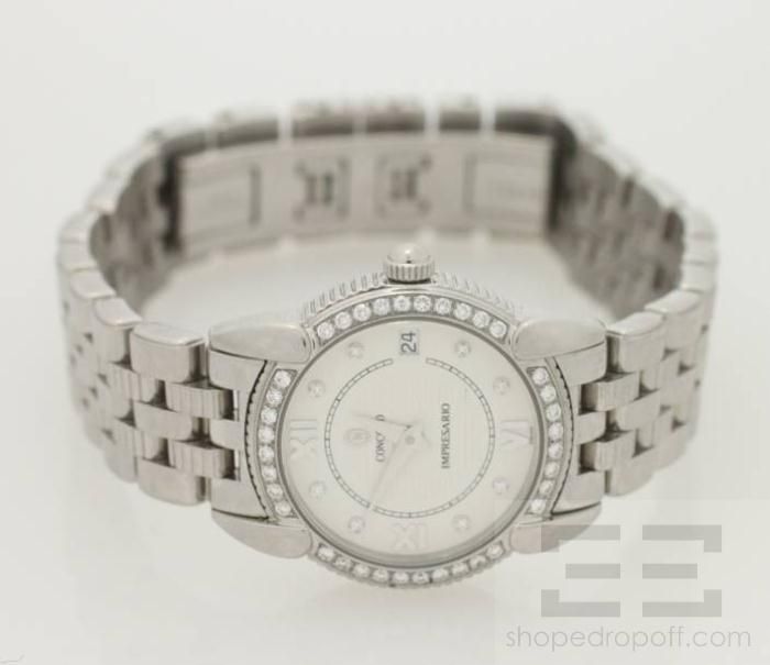 Concord Impresario Ladies Stainless Steel Diamond Bezel Watch  