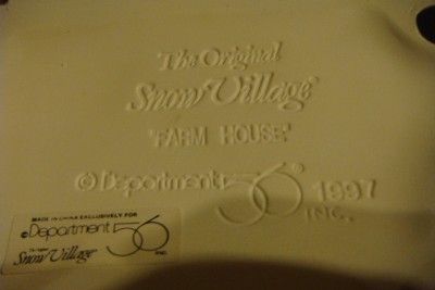 Department 56 Farm House 54912 Snow Village Retired in 2000  