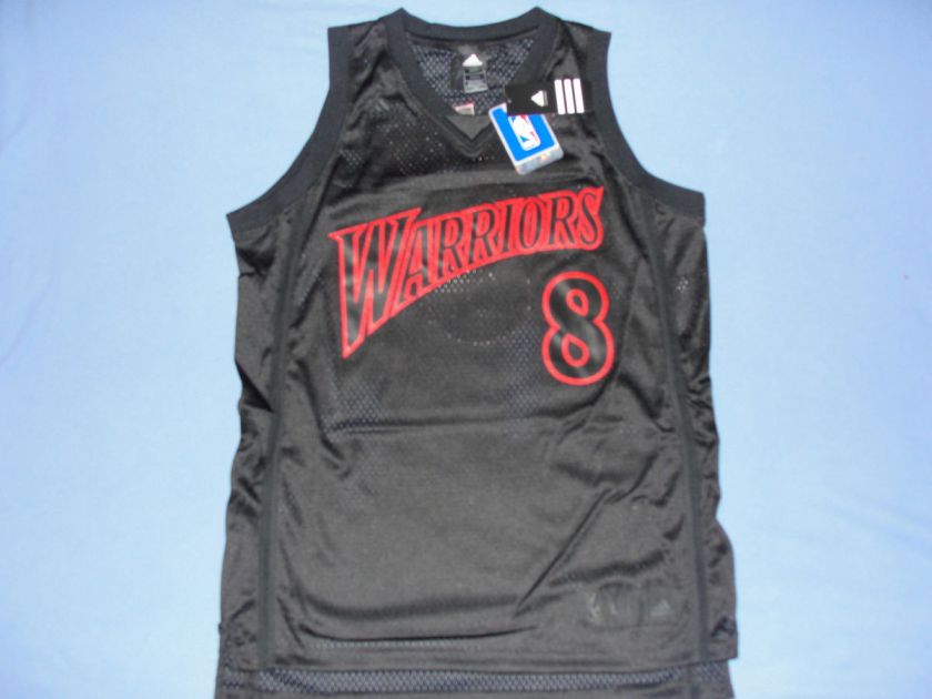 New Adidas Mens G.S Warriors Monta Ellis Swingman Jersey Black Alt 