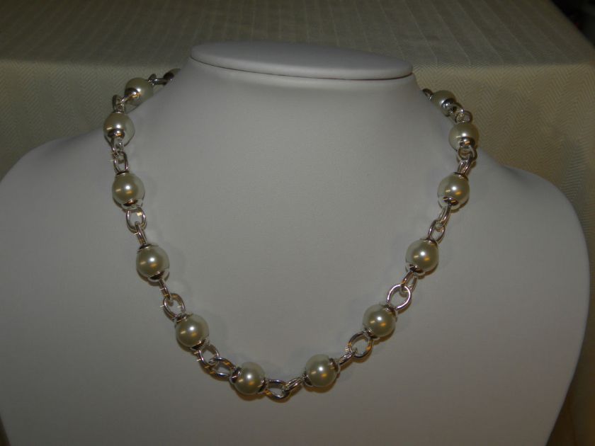 AK Anne Klein Necklace, Glass Pearl  