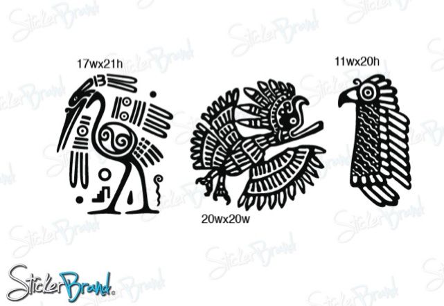 Vinyl Wall Decal Sticker Mayan Animal Symbols  