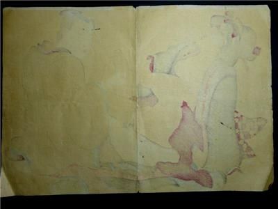   1912.Japanese Antique MEIJI SHUNGA 2set HOKUSAI? WoodblockPrint  