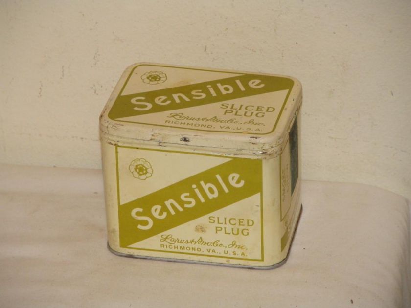 Antique Sensible Sliced Plug Tin, Lorus & Bros. Co.  