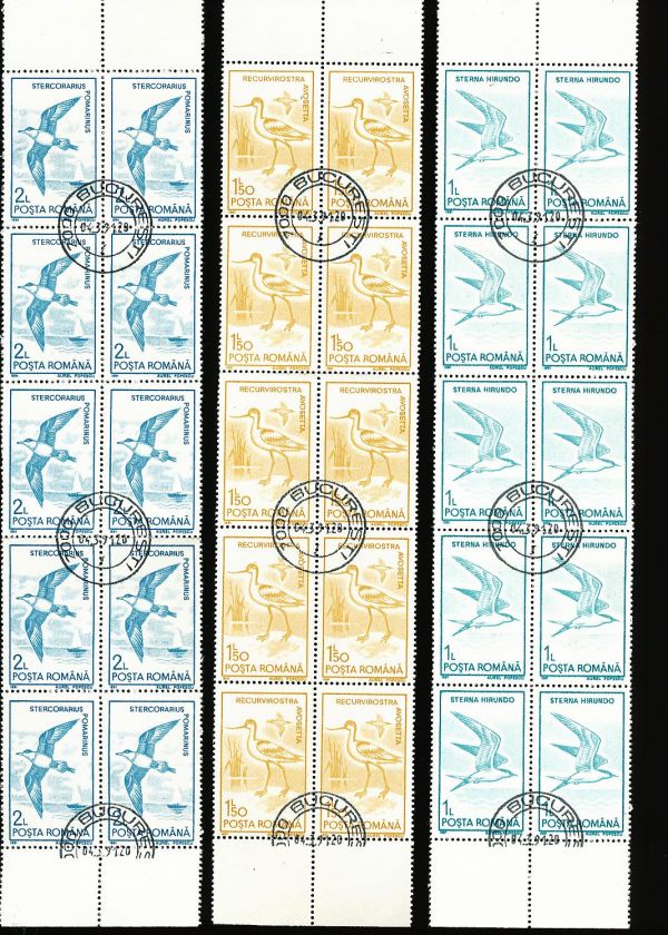 BIRDS Korea Haiti Romania St.Thome 1970s/90s BIRDS Used Blocks/Sheets 