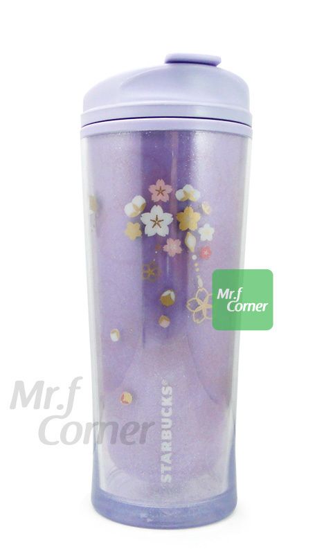 star515 12oz starbucks Sakura Purple flower Cherry Blossem tumbler NEW 