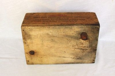 Vintage Western wooden Shell Box Old 32 Automatic Wood Ammunition Ammo 