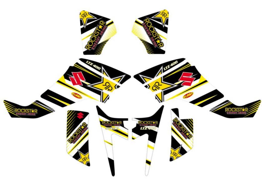 SUZUKI LTZ400 LTZ 400 ATV 400 ROCKSTAR GRAPHIC KIT VTT STICKER ATV 