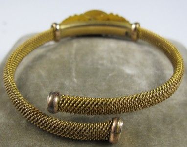 Victorian Mesh Monogrammed Signet Wrap Bracelet Original Case  