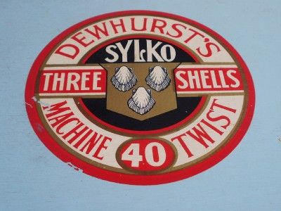 Original Vintage Dewhursts Sylko Trylko Wooden Thread Box 1940 