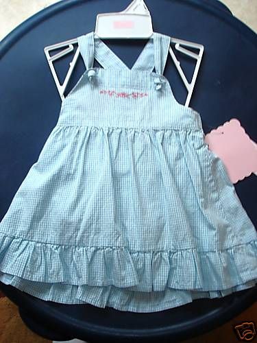 NWT RALPH LAUREN CHAPS GIRLS GINGHAM DRESS 3 6 MONTHS  