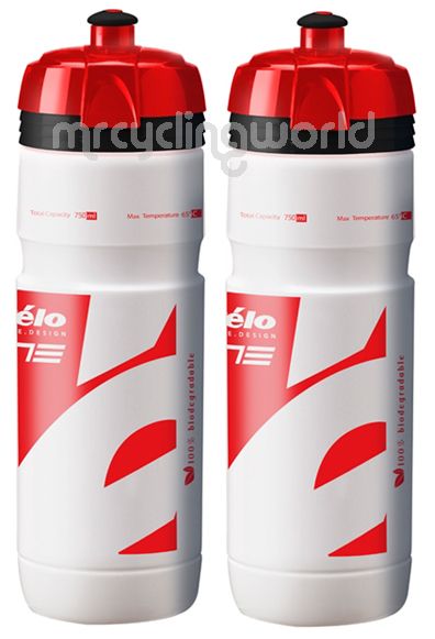 2x CERVELO TEAM ELITE SUPER CORSA WATER BOTTLES/BIDONS 750ml (pair 