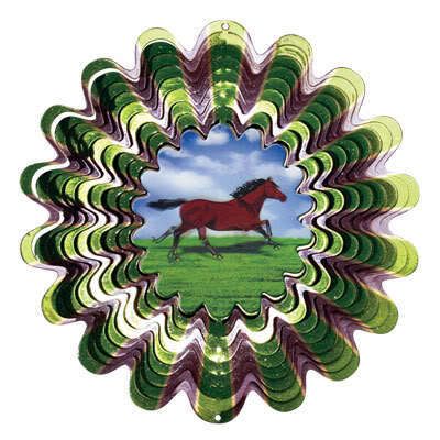 Wind Spinners Animated Horse Steel Spinner Garden New  