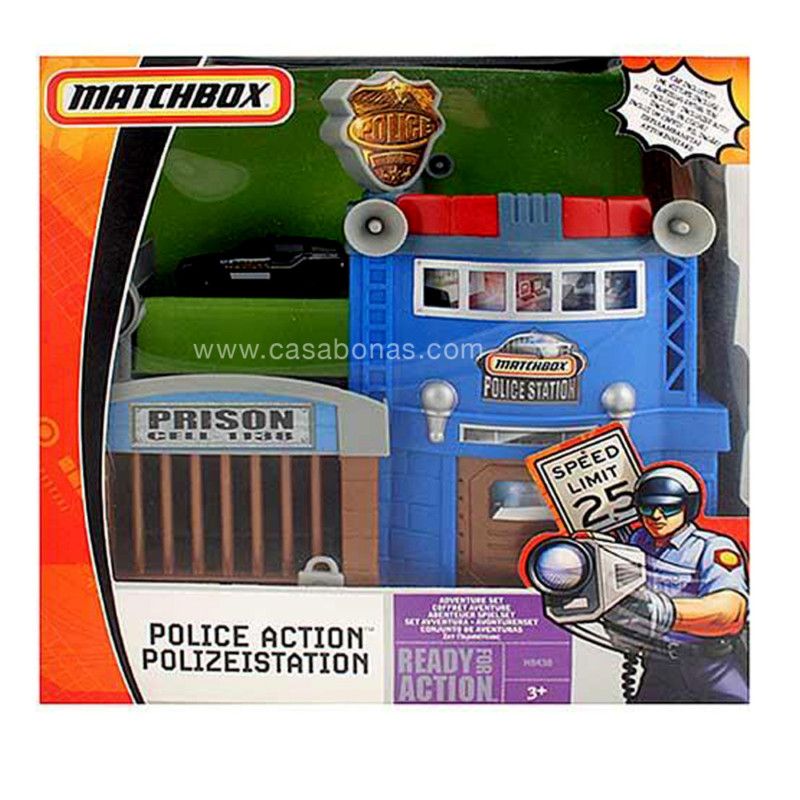 Matchbox Police Action Adventure Set Track Vehicle Car  